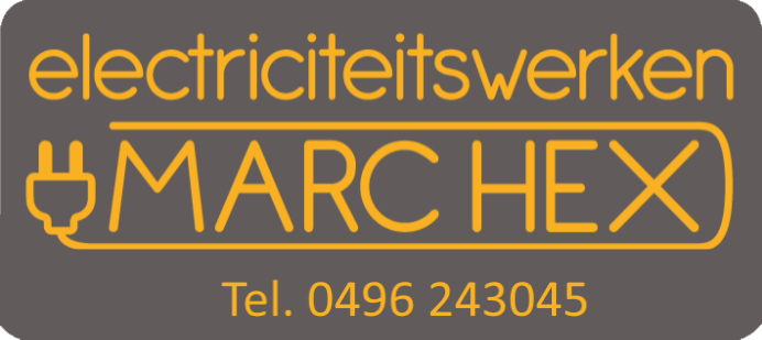 Het logo van elektriciteitswerken Marc Hex